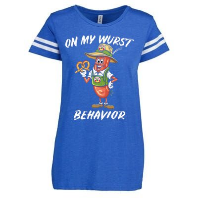 Oktoberfest On My Wurst Behavior Enza Ladies Jersey Football T-Shirt