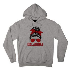 Oklahoma Ok Messy Bun Varsity Sports Tall Hoodie