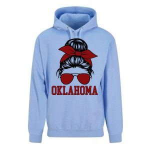 Oklahoma Ok Messy Bun Varsity Sports Unisex Surf Hoodie