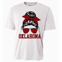 Oklahoma Ok Messy Bun Varsity Sports Cooling Performance Crew T-Shirt