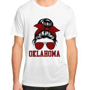 Oklahoma Ok Messy Bun Varsity Sports Adult ChromaSoft Performance T-Shirt