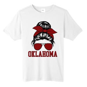 Oklahoma Ok Messy Bun Varsity Sports Tall Fusion ChromaSoft Performance T-Shirt