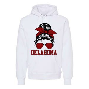 Oklahoma Ok Messy Bun Varsity Sports Premium Hoodie