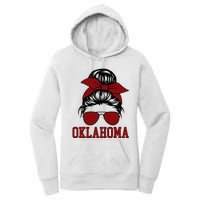 Oklahoma Ok Messy Bun Varsity Sports Women's Pullover Hoodie