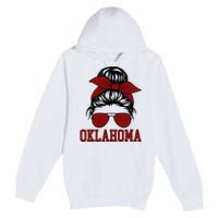 Oklahoma Ok Messy Bun Varsity Sports Premium Pullover Hoodie