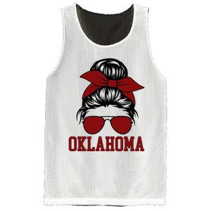 Oklahoma Ok Messy Bun Varsity Sports Mesh Reversible Basketball Jersey Tank