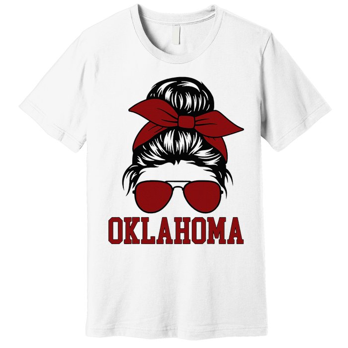 Oklahoma Ok Messy Bun Varsity Sports Premium T-Shirt