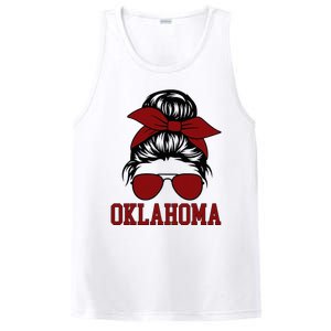 Oklahoma Ok Messy Bun Varsity Sports PosiCharge Competitor Tank