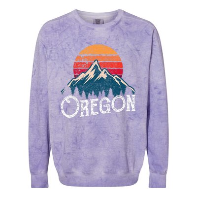 Oregon Or Mountains Outdoor Wildness Colorblast Crewneck Sweatshirt