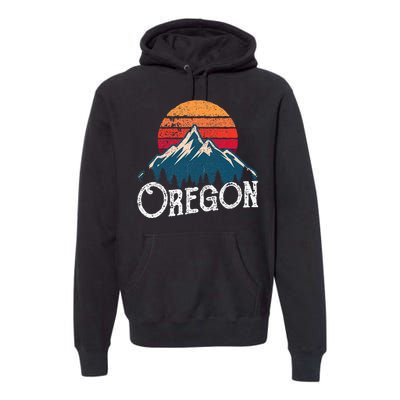 Oregon Or Mountains Outdoor Wildness Premium Hoodie