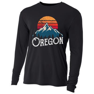 Oregon Or Mountains Outdoor Wildness Cooling Performance Long Sleeve Crew