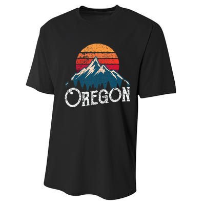 Oregon Or Mountains Outdoor Wildness Performance Sprint T-Shirt