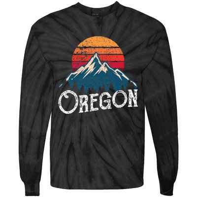 Oregon Or Mountains Outdoor Wildness Tie-Dye Long Sleeve Shirt