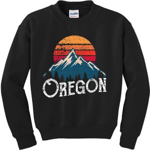 Oregon Or Mountains Outdoor Wildness Kids Sweatshirt