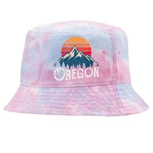 Oregon Or Mountains Outdoor Wildness Tie-Dyed Bucket Hat