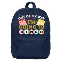 Out Of My Way IM Going To Bingo Lover Gambler Gambling 16 in Basic Backpack