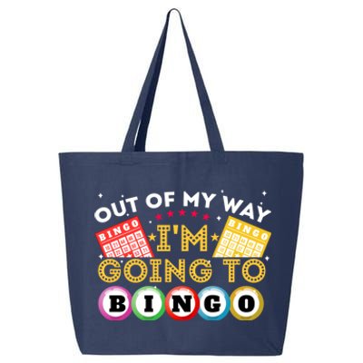 Out Of My Way IM Going To Bingo Lover Gambler Gambling 25L Jumbo Tote