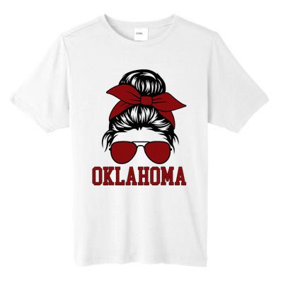 Oklahoma Ok Messy Bun Varsity Sports Tall Fusion ChromaSoft Performance T-Shirt