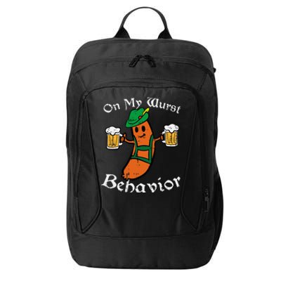 Oktoberfest On My Wurst Behavior Funny German City Backpack