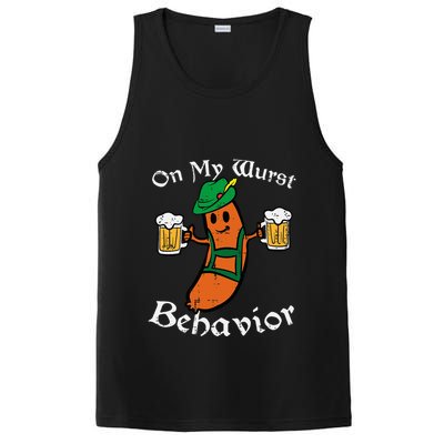 Oktoberfest On My Wurst Behavior Funny German PosiCharge Competitor Tank