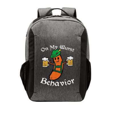 Oktoberfest On My Wurst Behavior Funny German Vector Backpack