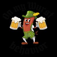 Oktoberfest On My Wurst Behavior Funny Gift Tall Sweatshirt