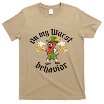 Oktoberfest On My Wurst Behavior Funny Gift T-Shirt