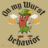Oktoberfest On My Wurst Behavior Funny Gift Magnet