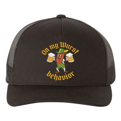 Oktoberfest On My Wurst Behavior Funny German Women Idea Yupoong Adult 5-Panel Trucker Hat