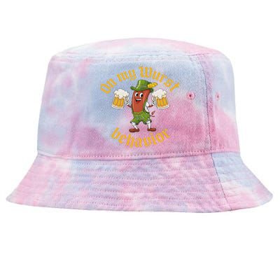 Oktoberfest On My Wurst Behavior Funny German Women Idea Tie-Dyed Bucket Hat