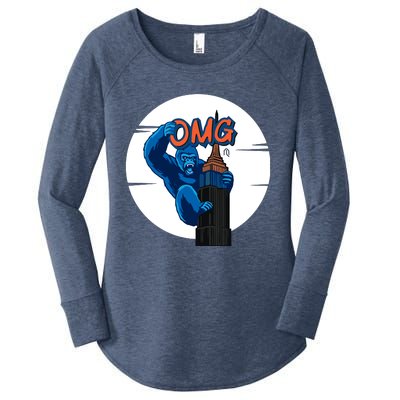 Omg Women's Perfect Tri Tunic Long Sleeve Shirt