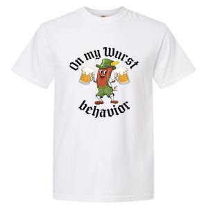 Oktoberfest On My Wurst Behavior Funny German Garment-Dyed Heavyweight T-Shirt