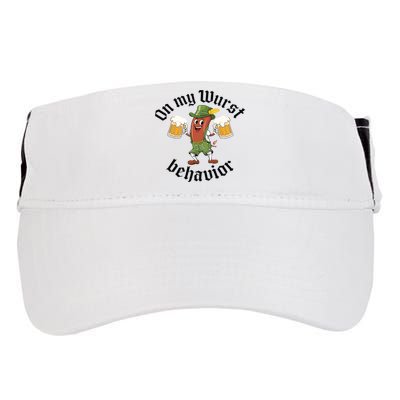 Oktoberfest On My Wurst Behavior Funny German Adult Drive Performance Visor