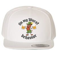 Oktoberfest On My Wurst Behavior Funny German Wool Snapback Cap