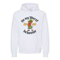 Oktoberfest On My Wurst Behavior Funny German Premium Hoodie