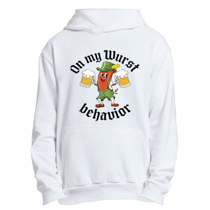 Oktoberfest On My Wurst Behavior Funny German Urban Pullover Hoodie