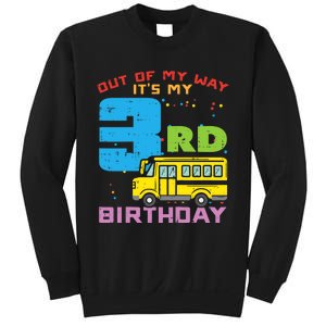 Out Of My Way 3rd Birthday School Bus Cute 3 Year Old Boy Sweatshirt