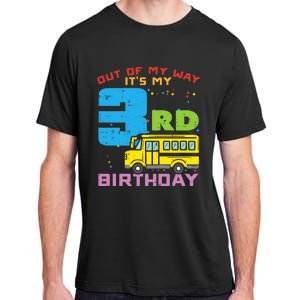 Out Of My Way 3rd Birthday School Bus Cute 3 Year Old Boy Adult ChromaSoft Performance T-Shirt