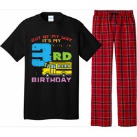 Out Of My Way 3rd Birthday School Bus Cute 3 Year Old Boy Pajama Set