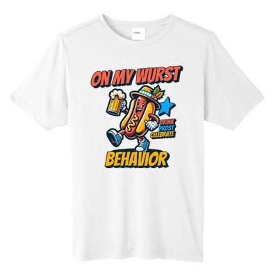 Oktoberfest On My Wurst Behavior German Drinking Party Tall Fusion ChromaSoft Performance T-Shirt