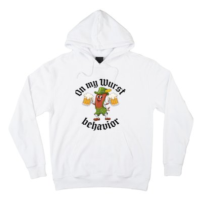 Oktoberfest On My Wurst Behavior Funny German Hoodie