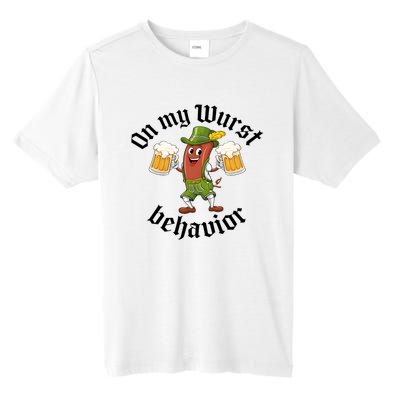 Oktoberfest On My Wurst Behavior Funny German Tall Fusion ChromaSoft Performance T-Shirt