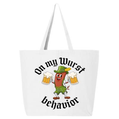 Oktoberfest On My Wurst Behavior Funny German 25L Jumbo Tote