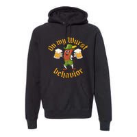 Oktoberfest On My Wurst Behavior Funny German Women Idea Premium Hoodie