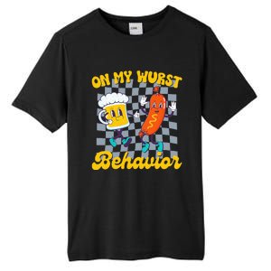 Oktoberfest On My Wurst Behavior Retro Groovy Beer Tall Fusion ChromaSoft Performance T-Shirt