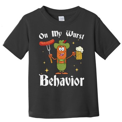 Oktoberfest On My Wurst Behavior Toddler T-Shirt