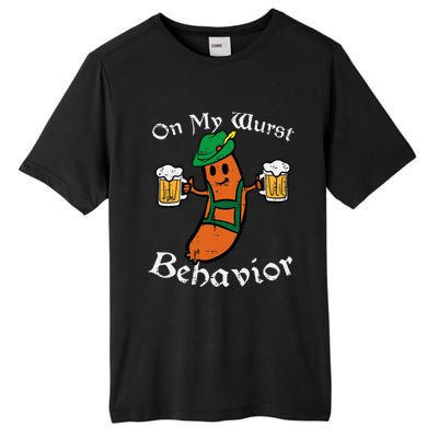 Oktoberfest On My Wurst Behavior Funny German Tall Fusion ChromaSoft Performance T-Shirt