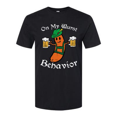 Oktoberfest On My Wurst Behavior Funny German Softstyle CVC T-Shirt