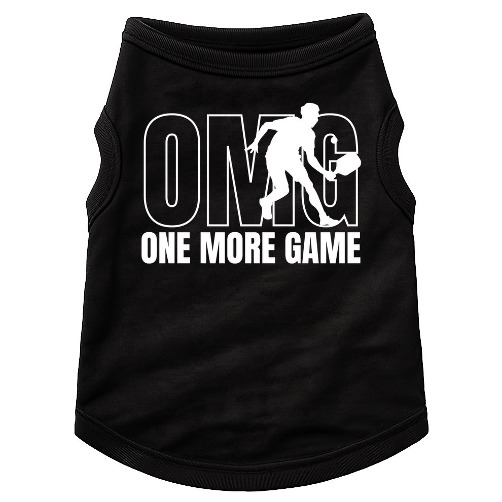 OMG One More Game Funny Pickleball Vintage Doggie Tank