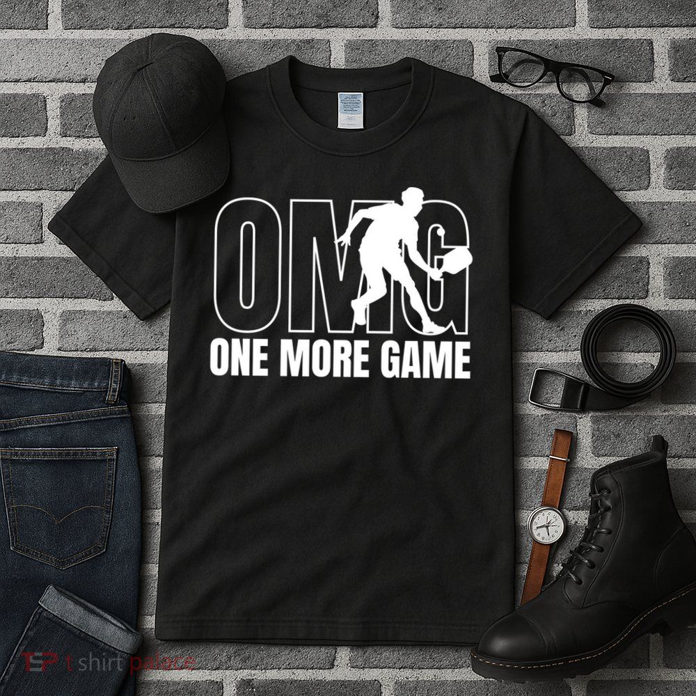 OMG One More Game Funny Pickleball Vintage Tall T-Shirt